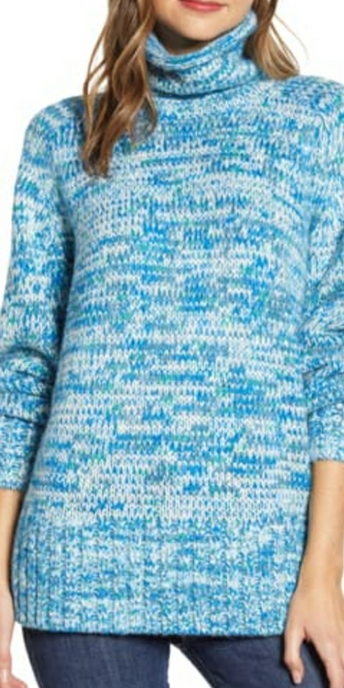 Lou & Grey Findley Space Dye Turtleneck.